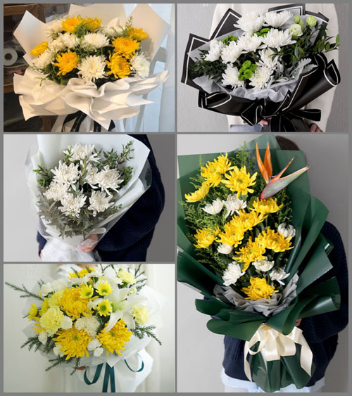 山东聊城东昌府区斗虎屯镇白事花束代送